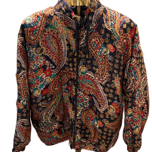 Vintage Silk Mixed Pattern Jacket - Picture 1 of 4